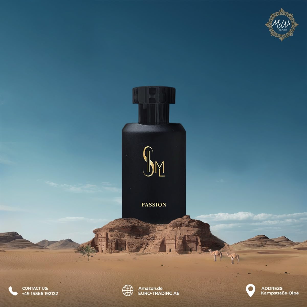 SML Passion Eau de Parfum, 50 ml/1,7 oz - Ein luxuriöser orientalischer Duft mit reichhaltigem Leder, arabischem Bernstein, Moschus und Attarnoten. Ein fesselnder Duft für jeden Anlass